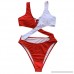 Women One-Piece Bikini Swimwear Beachwear Sexy Stitching Chest Cross Swimsuit Red B07MDGXSCQ